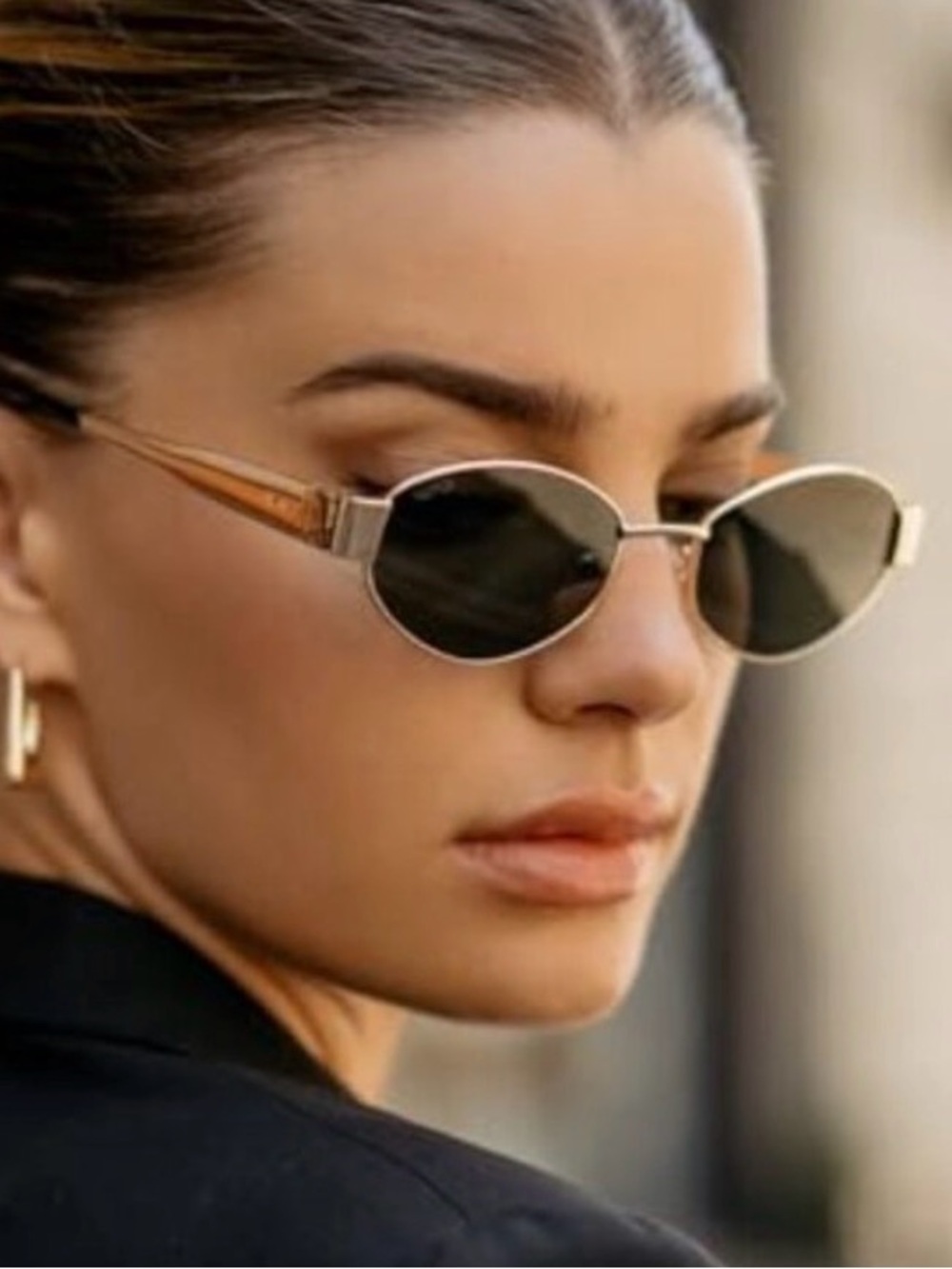 Classic Oval Metal Sunglasses for women